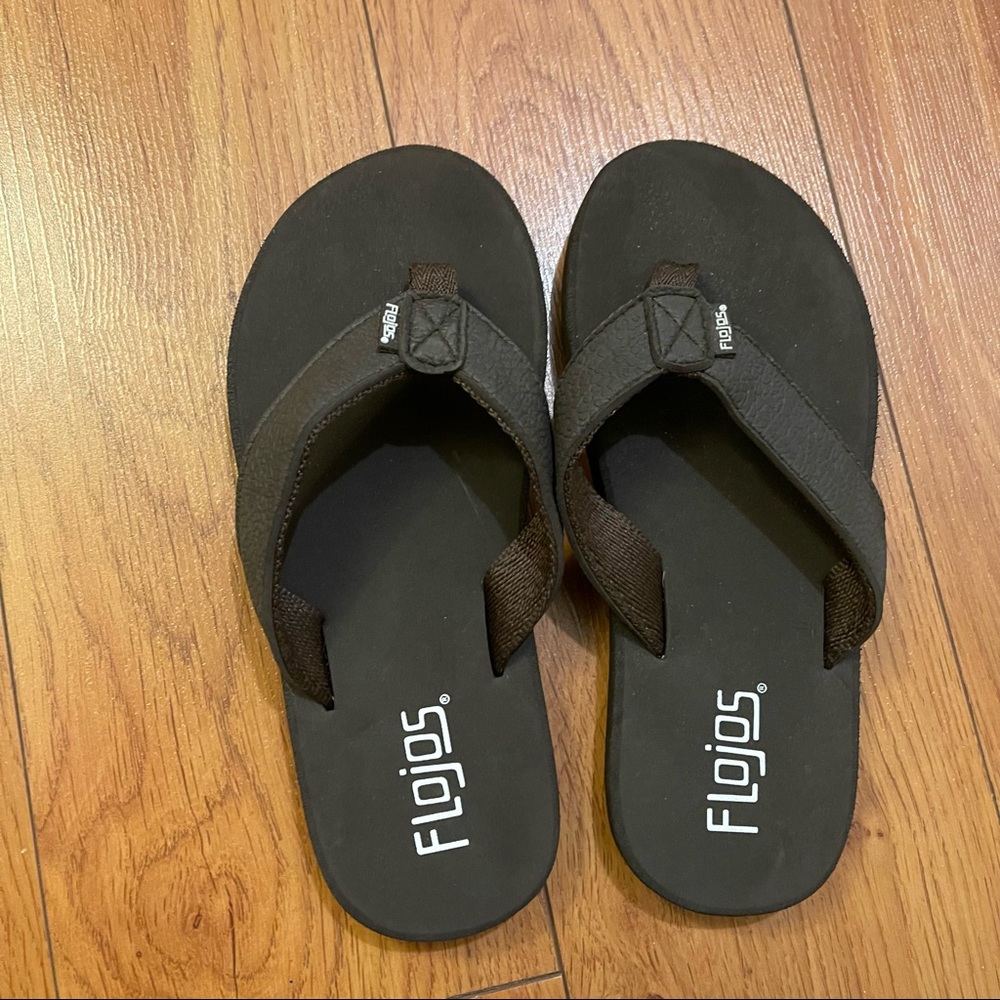 Flojos Big Boys Black Brody Tumbled Eva Strap Flip Flop Sandals